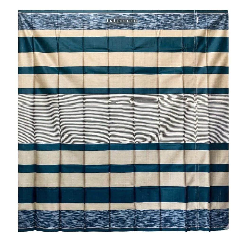 Crown Lungi (Luxury Black/Green/Purple Striped) - 100% Cotton 5.5 Hat | ক্রাউন লুঙ্গি - Image 2
