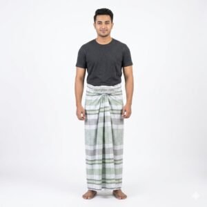 crown-lungi-signature-navy-red-white-geometric-border-100-cotton-tgl022