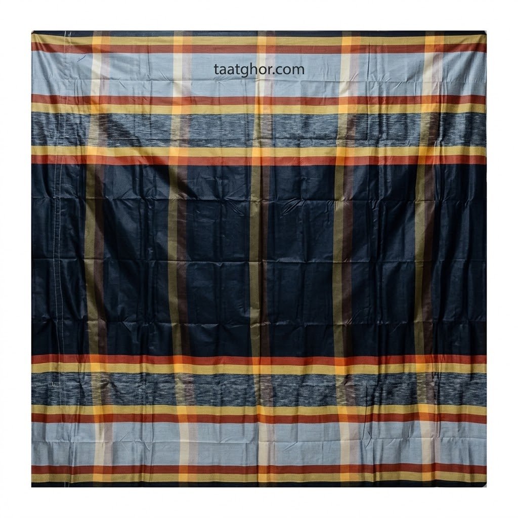 Maroon & Dark Grey Checkered Cotton Lungi for Men - 5.5 Hat | সেরা সুতি লুঙ্গি - Image 2