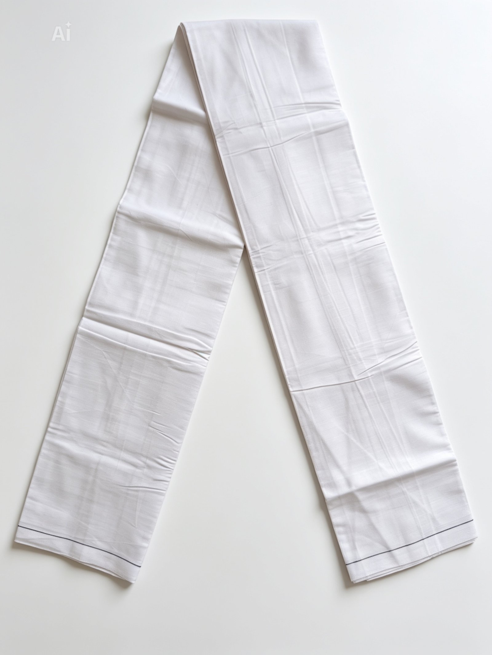 Premium Pure White Cotton Lungi (5.5 Hat) - পাবনার ঐতিহ্যবাহী চাচকিয়ার লুঙ্গি - Image 2
