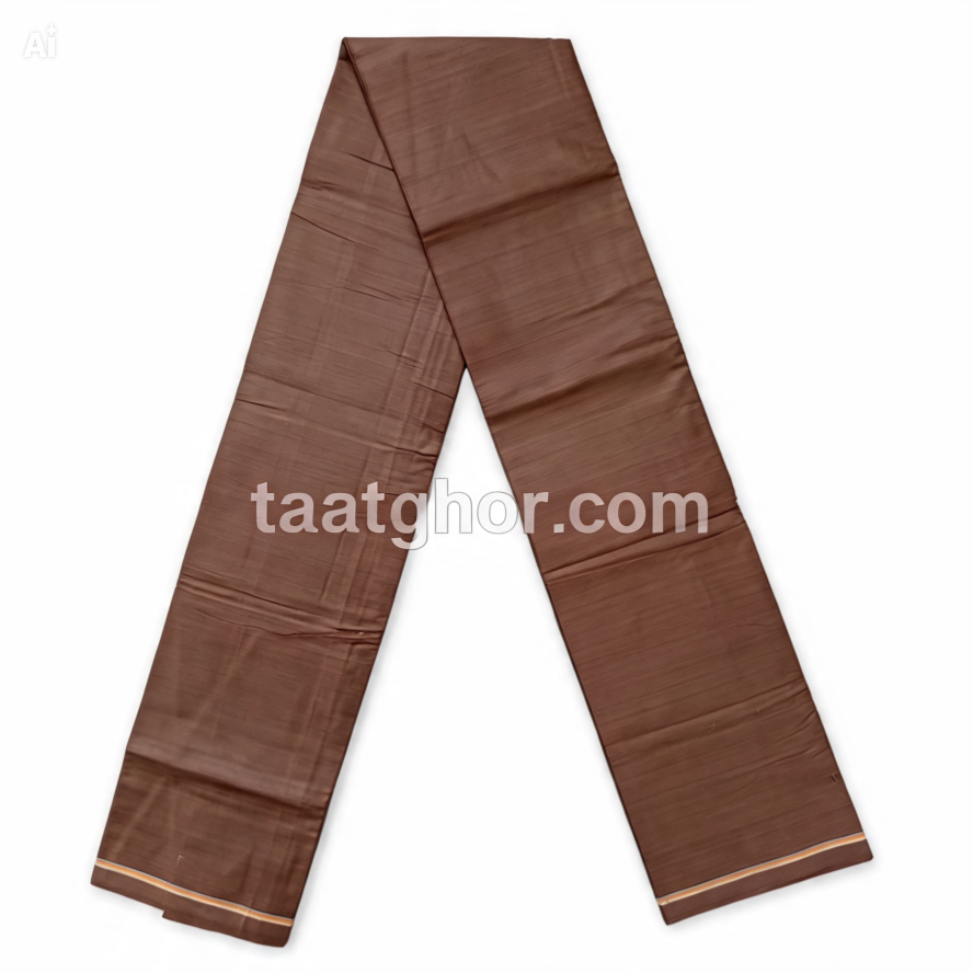 Premium Chocolate Brown Pure Cotton Lungi. পাবনার ঐতিহ্যবাহী ৫.৫ হাত চাচকিয়ার সুতি লুঙ্গি।Premium Chocolate Brown 5.5 Hat Cotton Lungi (সুতি লুঙ্গি) — Authentic Chachkiya handloom designed for Lungi men