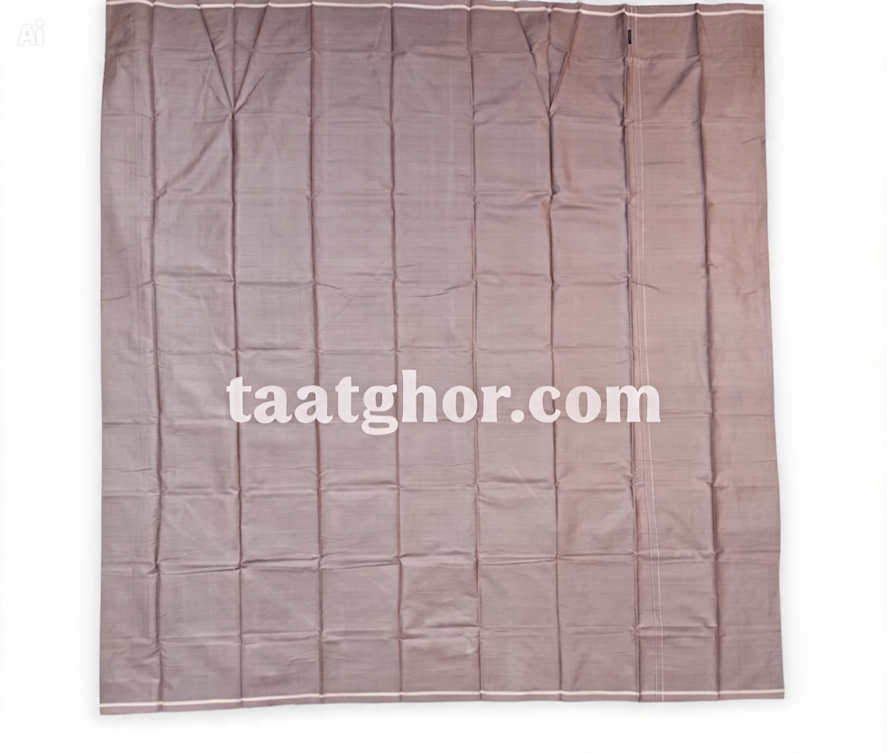 Premium Chocolate Brown Pure Cotton Lungi (5.5 Hat) - পাবনার ঐতিহ্যবাহী চাচকিয়ার লুঙ্গি - Image 2