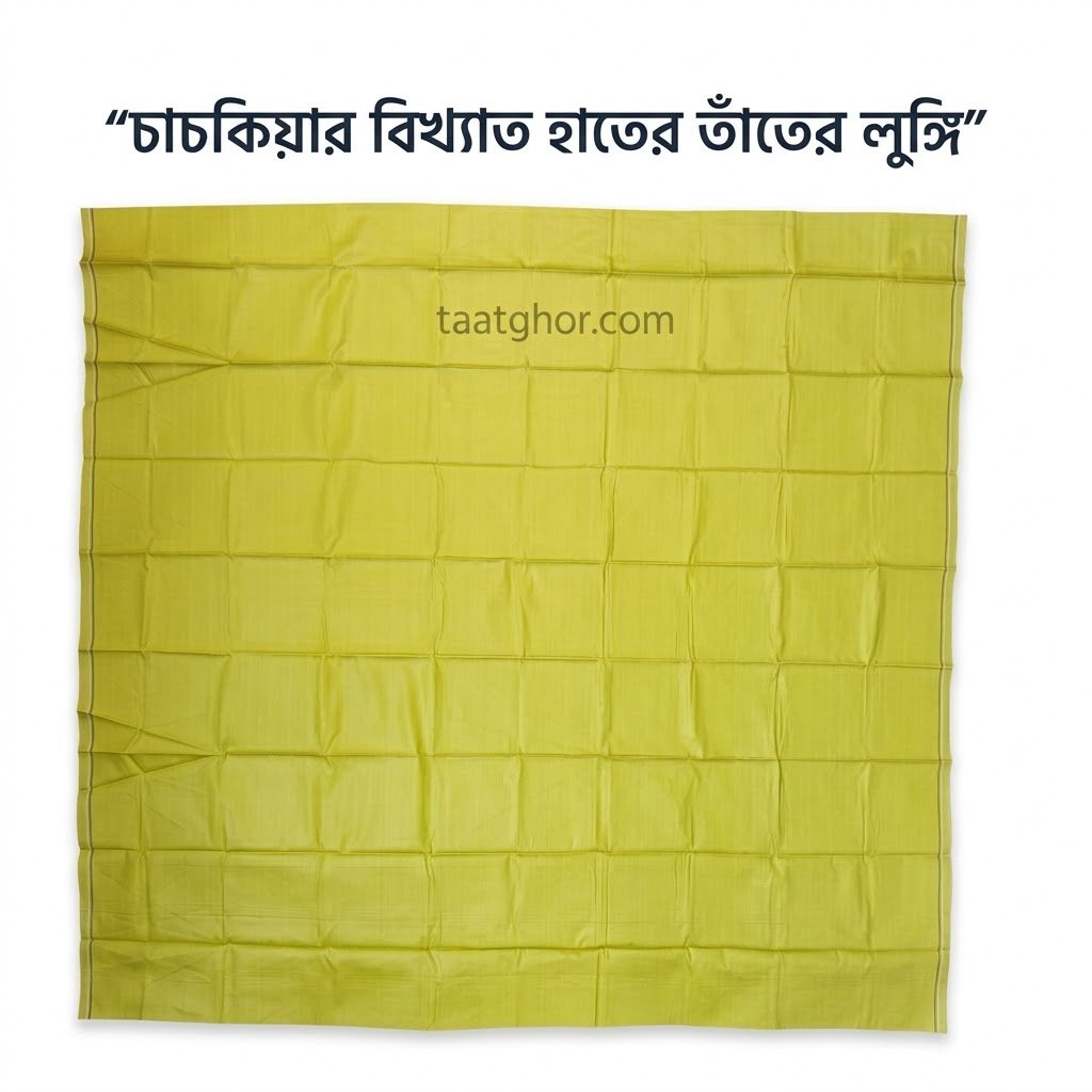 Lungi 100% Pure Cotton: Premium Olive Green Solid (5.5 Hat) - পাবনার ঐতিহ্যবাহী চাচকিয়ার লুঙ্গি - Image 3